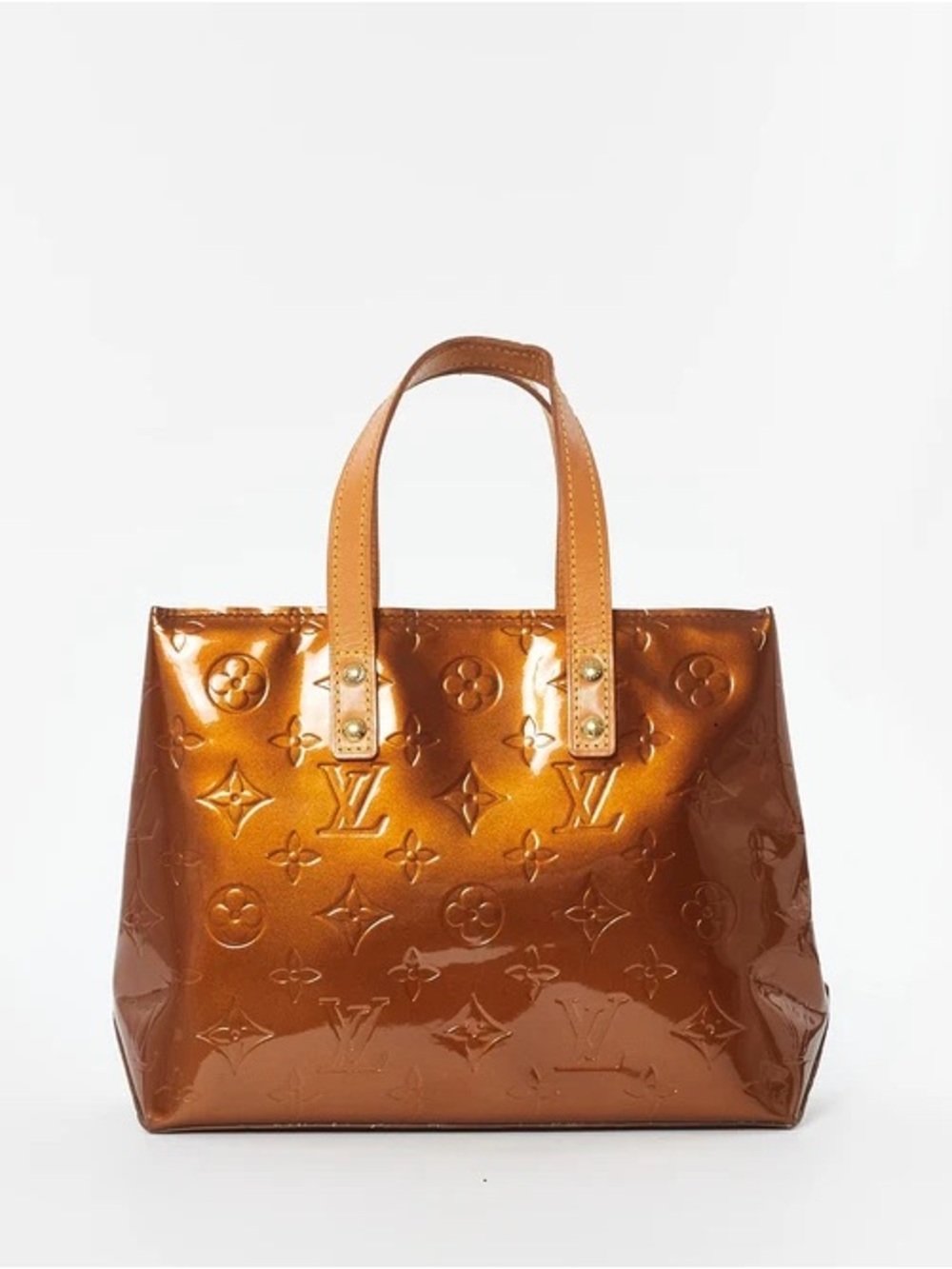 Louis Vuitton Monogram Patent Vernis Mini Tote in Metallic Copper